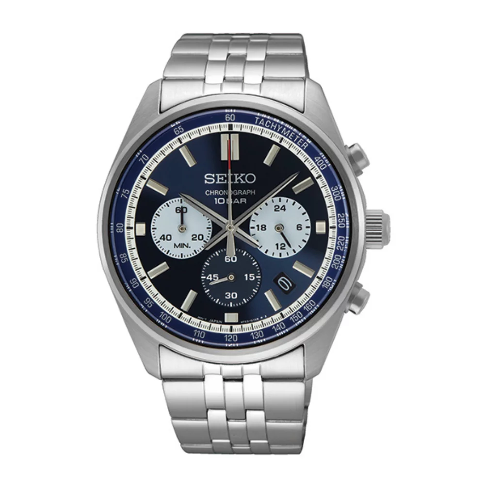 Montre pour homme Seiko SSB427 Chronographe Plongeur - Bleu et Argent