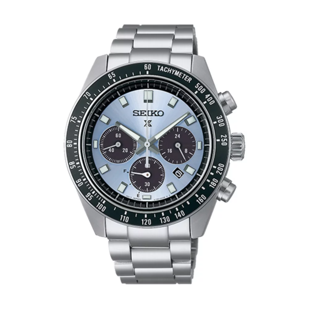 Seiko Prospex SSC935 Montre chronographe solaire pour hommes - Argent