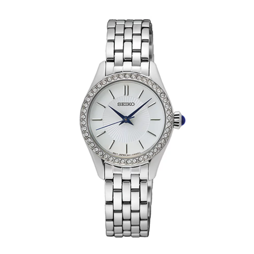 Seiko SUR539 Ladies Solar Dress Watch - Silver