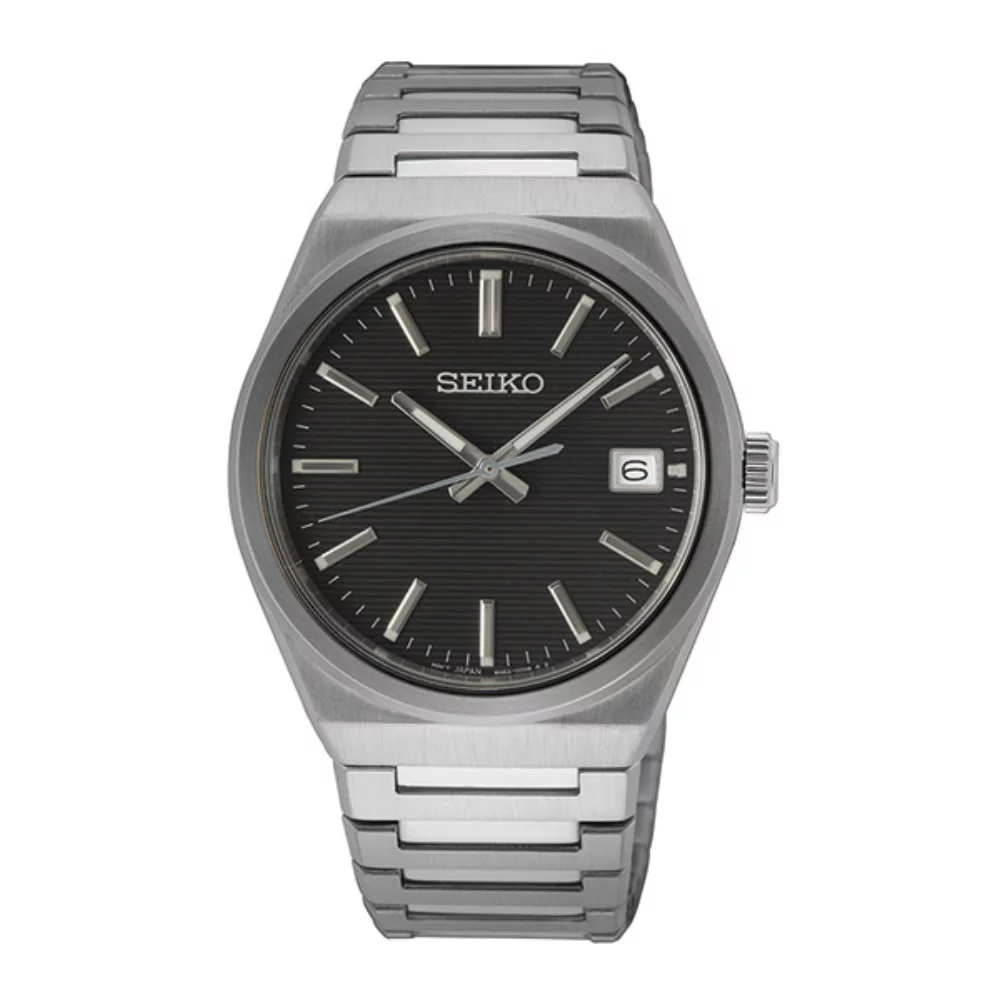Montre classique pour homme Seiko SUR557 - Charbon