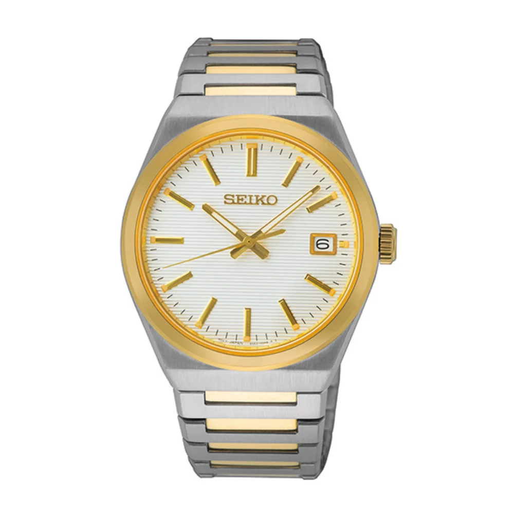 Montre classique pour homme Seiko SUR558 - Blanc