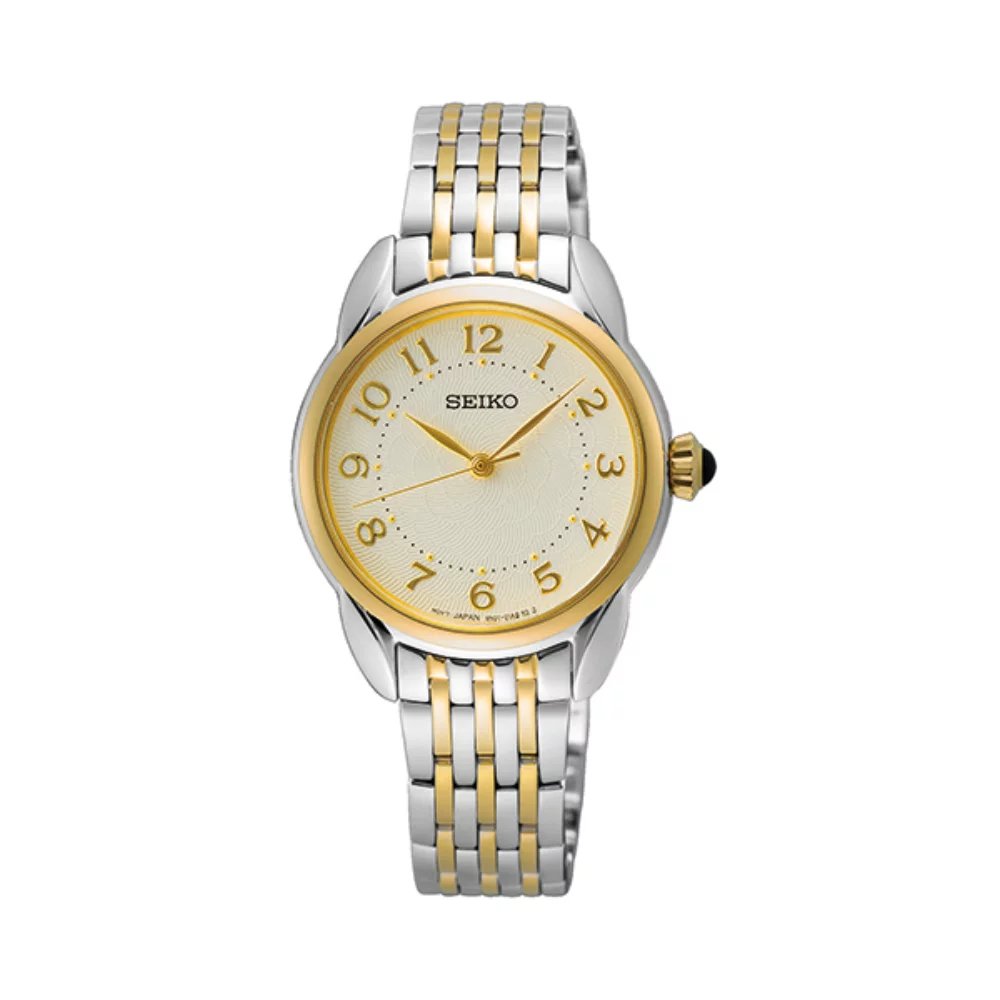 Montre pour dames Seiko SUR562 - Argent et Or