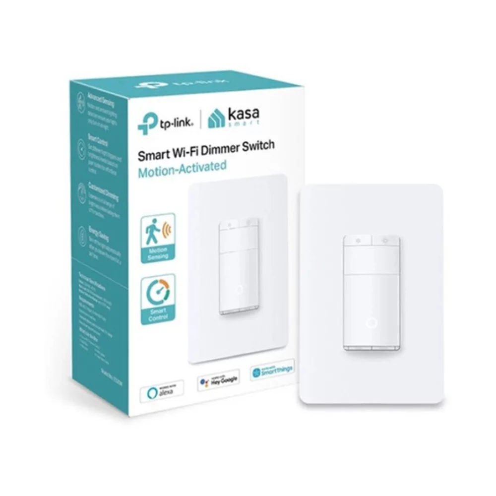 Interrupteur lumineux Wi-Fi intelligent Kasa, activé par le mouvement. Détection de la lumière ambiante.