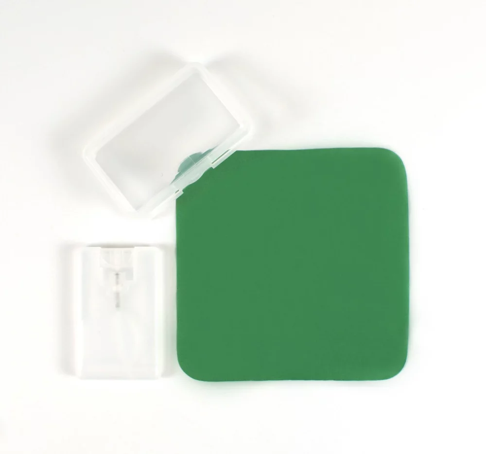 Trousse de voyage plate en tissu classique (7"x7")