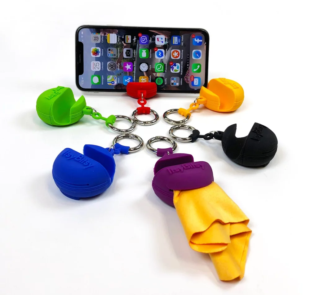Nettoyeur Itsy Bitsy et support de téléphone en silicone
