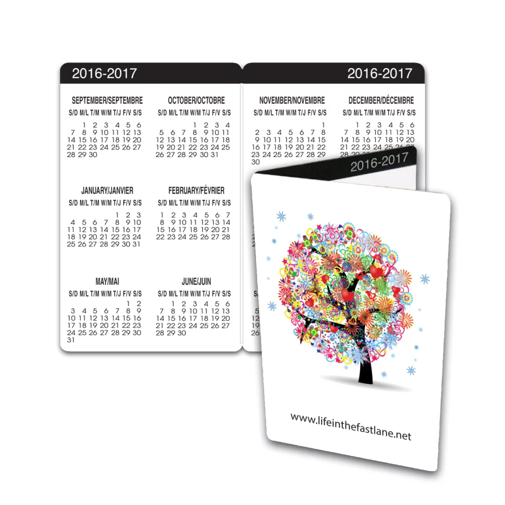 Livret de calendrier (4 1/4"x2 3/4")