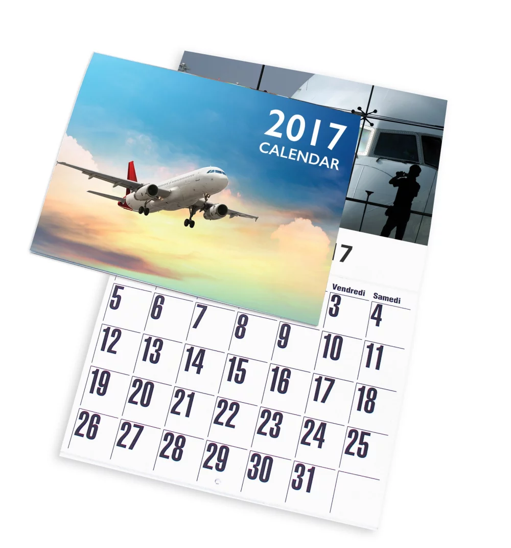 Calendrier mural avec illustrations prêtes à imprimer (11"x8 1/2")