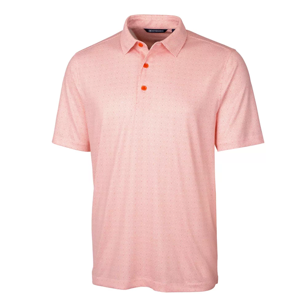 Polo Cutter & Buck Pike à double motif à pois extensible pour hommes de grande taille.