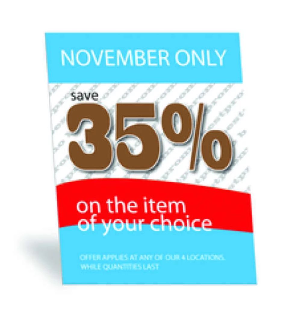 Chevalet de table (17" x 11")