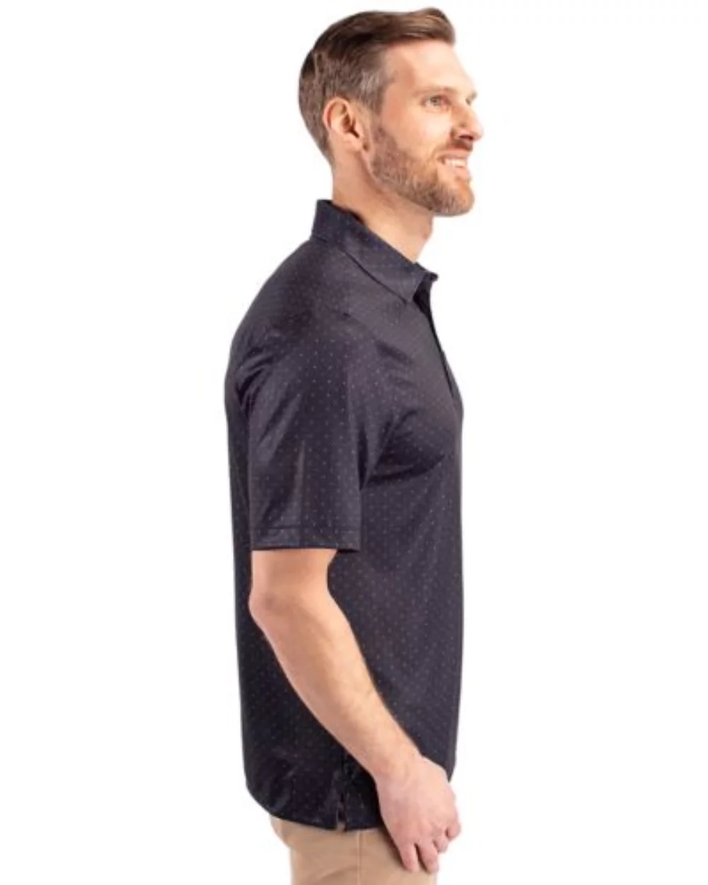 Cutter & Buck Pike Double Dot Print Stretch Mens Big and Tall Polo