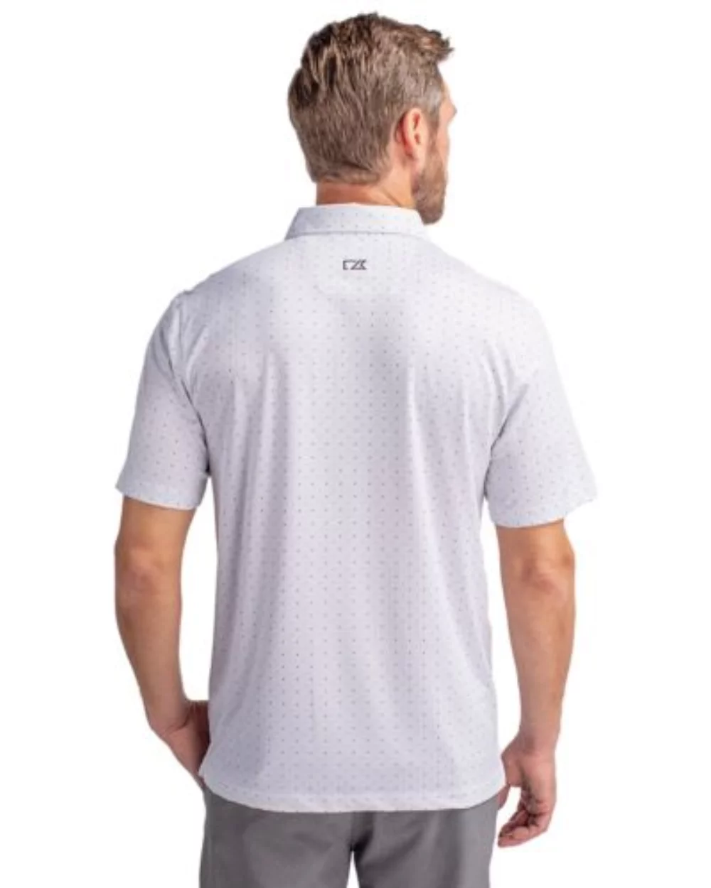 Cutter & Buck Pike Double Dot Print Stretch Mens Big and Tall Polo