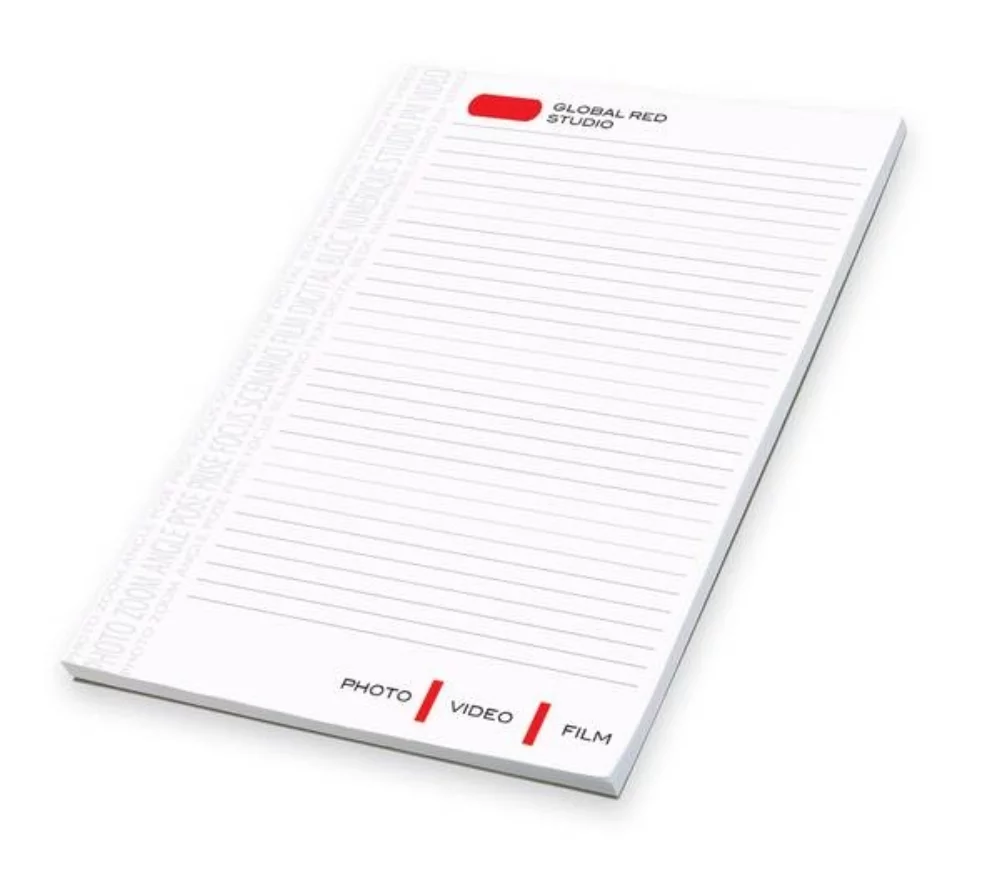 25 Sheet Non Sticky Note Pad - 1 Color (8"x11")