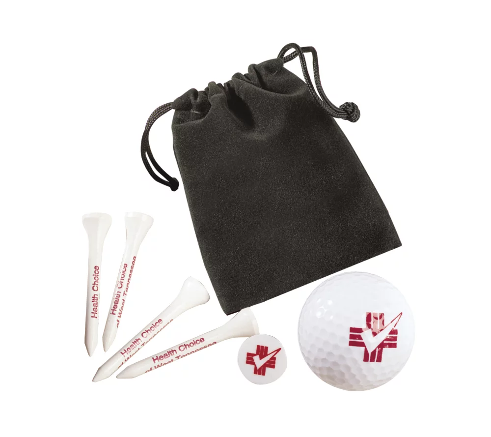Golf Gift Set In Velour Bag