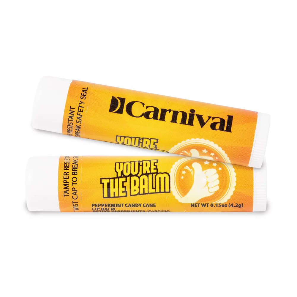 Baume à lèvres sur carte personnalisée en couleur intégrale (sans SPF)