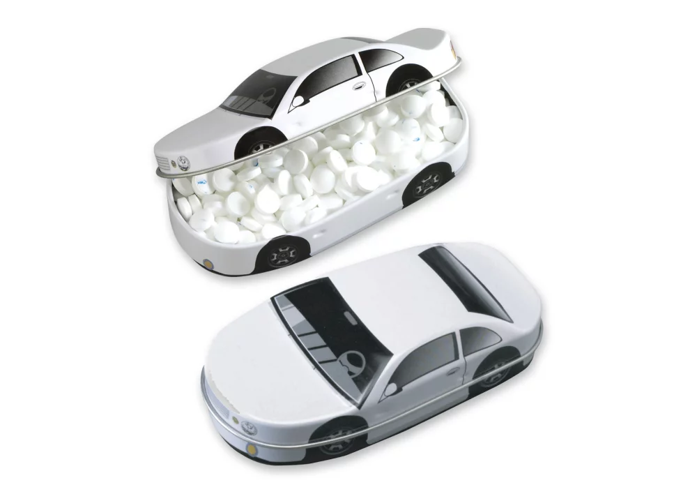 Votre première voiture en étain avec des MicroMints® sans sucre.