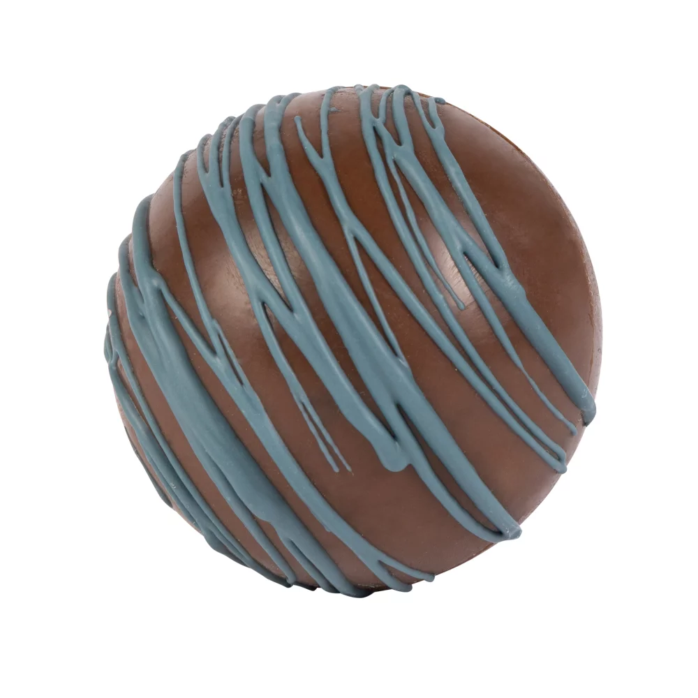 Bombe de chocolat chaud Blue Drizzle dans une boîte cadeau en couleur complète