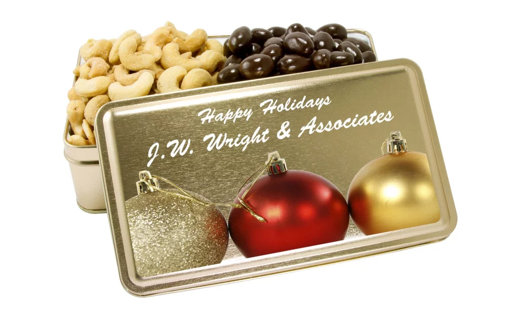 2-Share-Tin-Salted Cashews / Dark Chocolate Almonds