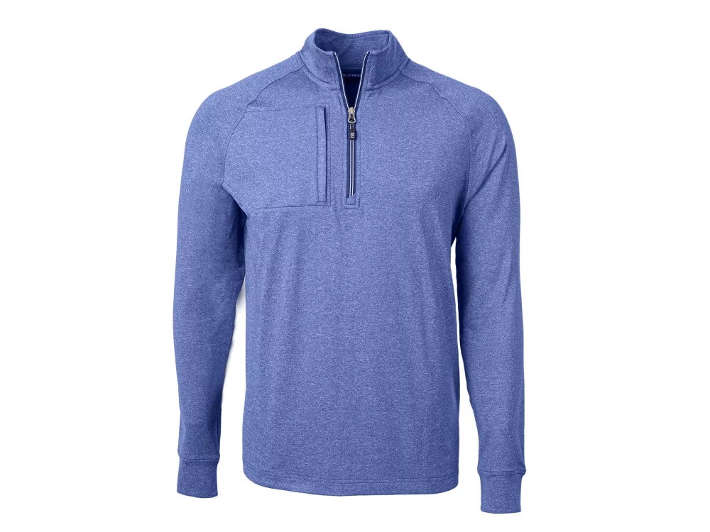 Pull à quart de zip Cutter & Buck Adapt Eco Knit Heather pour homme grand et grand.