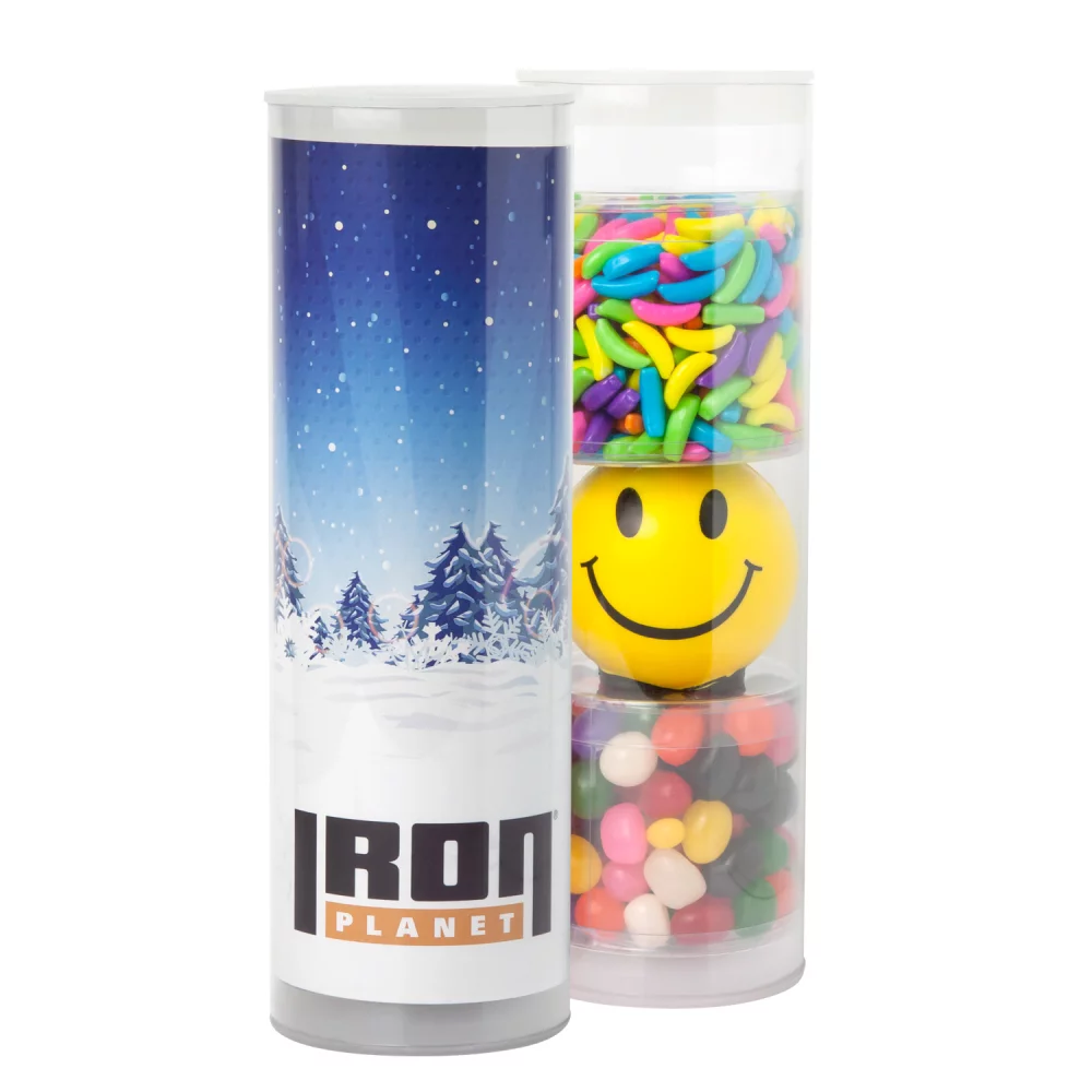 Tube de bonbons anti-stress en 3 pièces