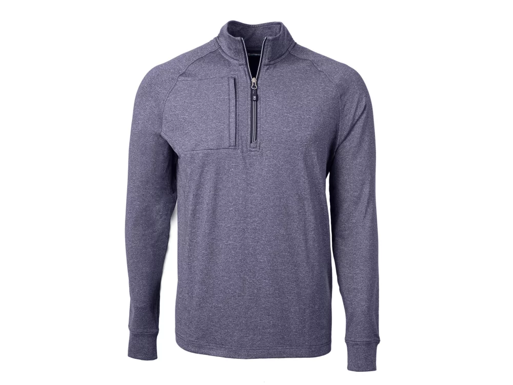 Pull à quart de zip Cutter & Buck Adapt Eco Knit Heather pour homme grand et grand.