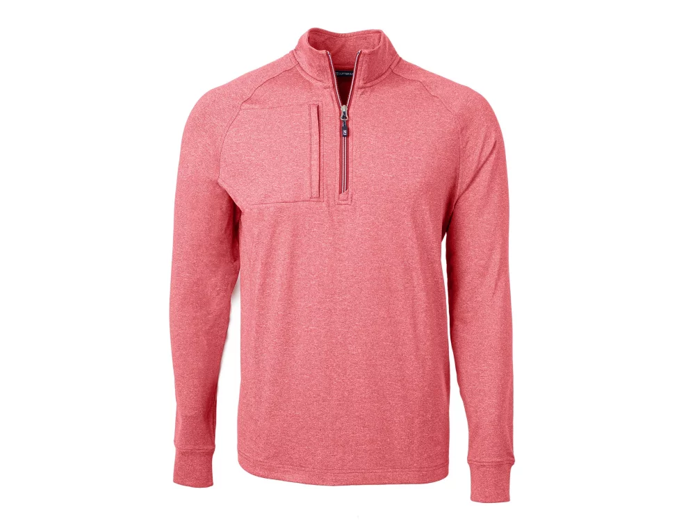 Pull à quart de zip Cutter & Buck Adapt Eco Knit Heather pour homme grand et grand.