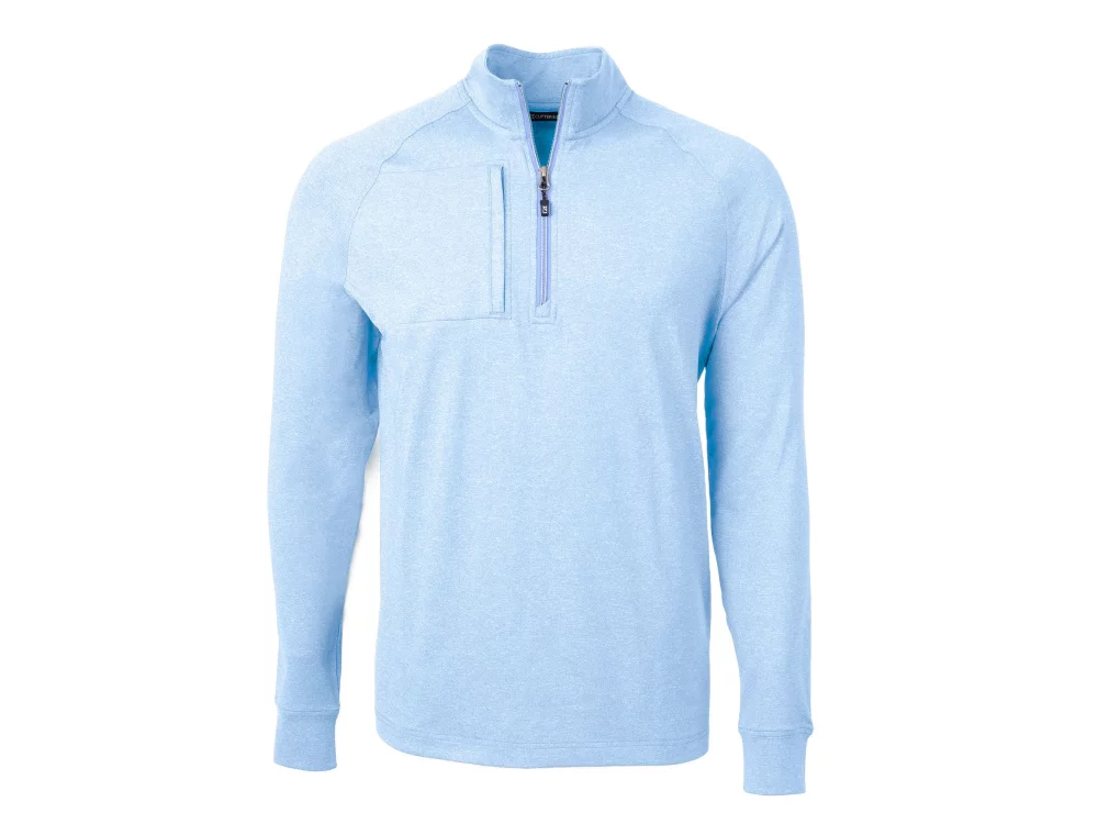 Pull à quart de zip Cutter & Buck Adapt Eco Knit Heather pour homme grand et grand.