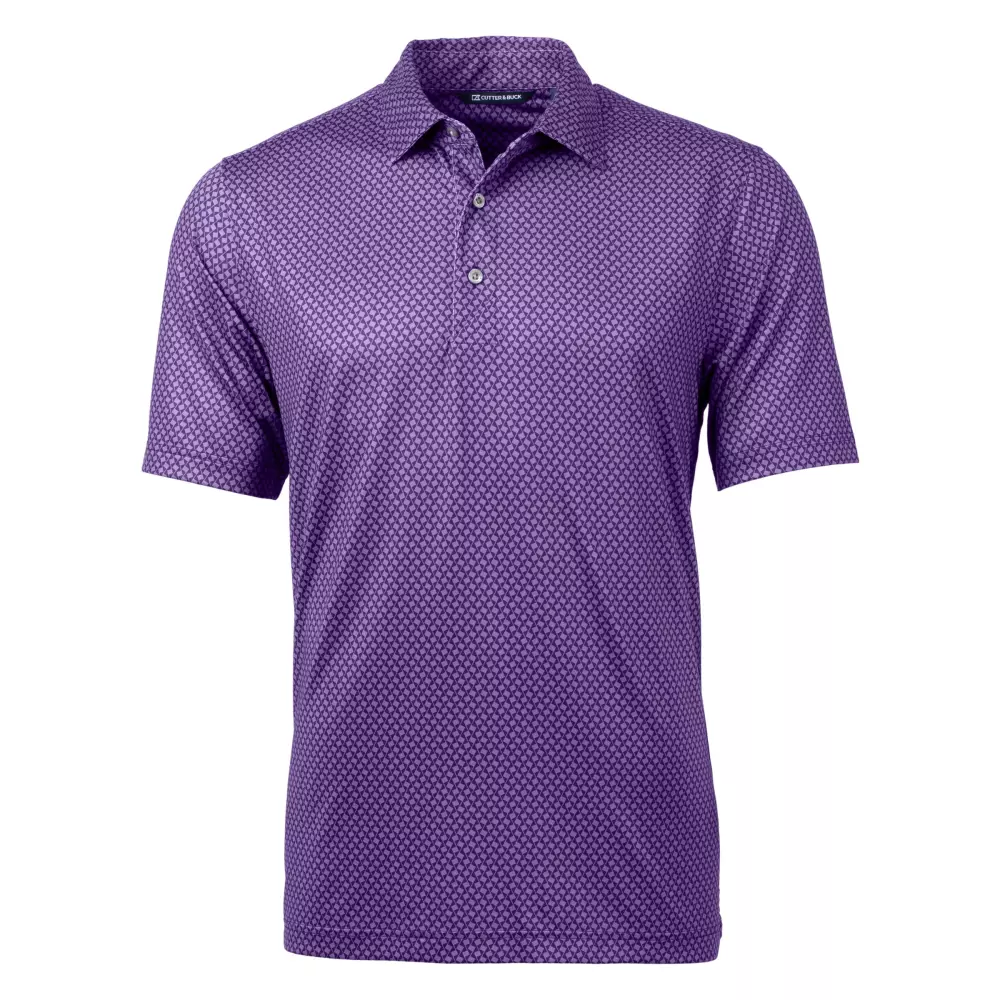 Polo Cutter & Buck Pike Banner Print Stretch pour hommes grands et grands