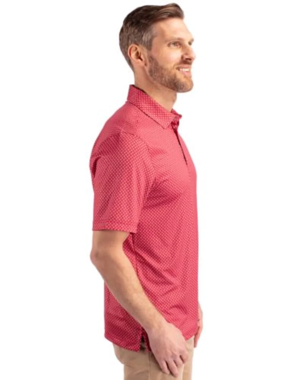 Cutter & Buck Pike Banner Print Stretch Mens Polo