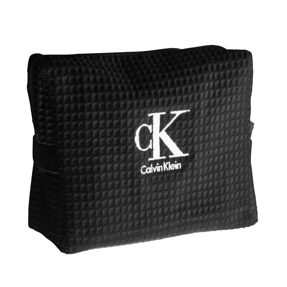 Embroidered Waffle Toiletry Bag
