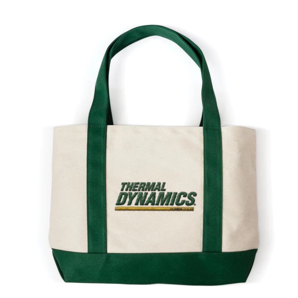 Embroidered Canvas Boat Tote Bag