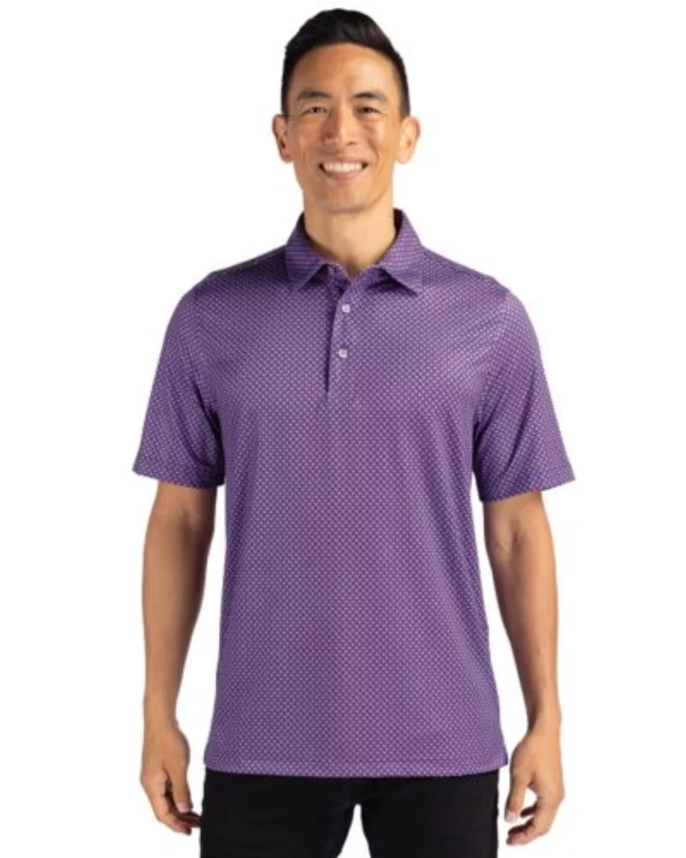 Cutter & Buck Pike Banner Print Stretch Mens Polo