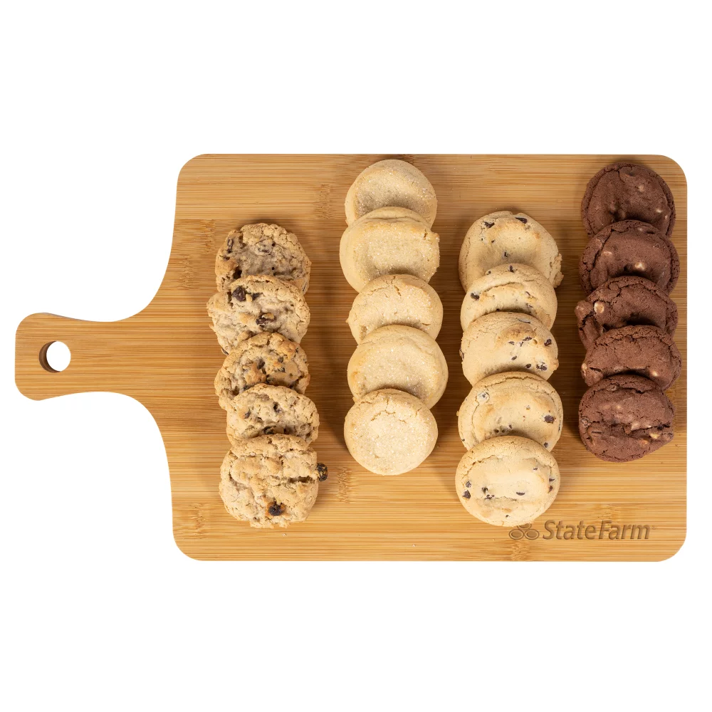 Planche à charcuterie en bois de bambou pour le dessert ultime aux cookies
