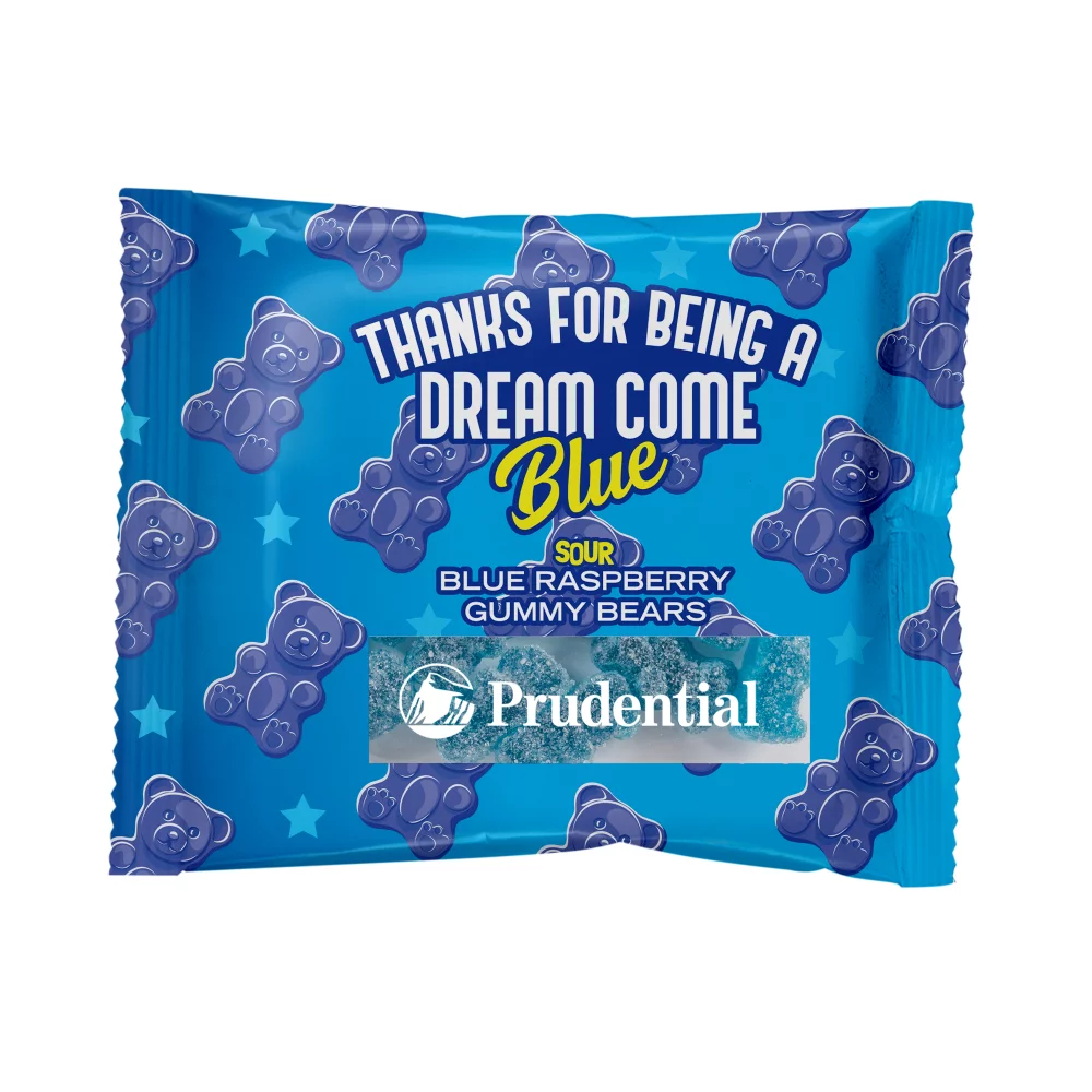 Bonbons par couleur 2 oz. Sac numérique en couleur avec des oursons en gélatine