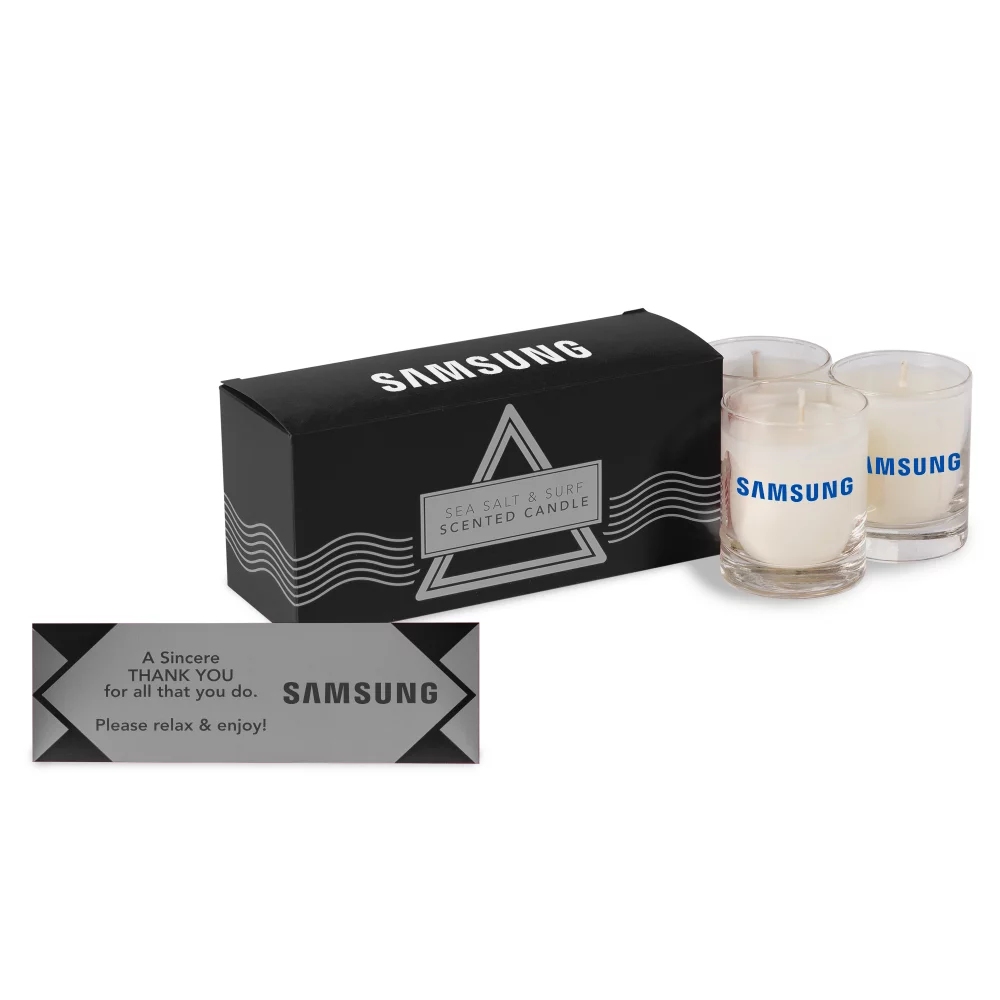 Trois bougies en cire parfumée