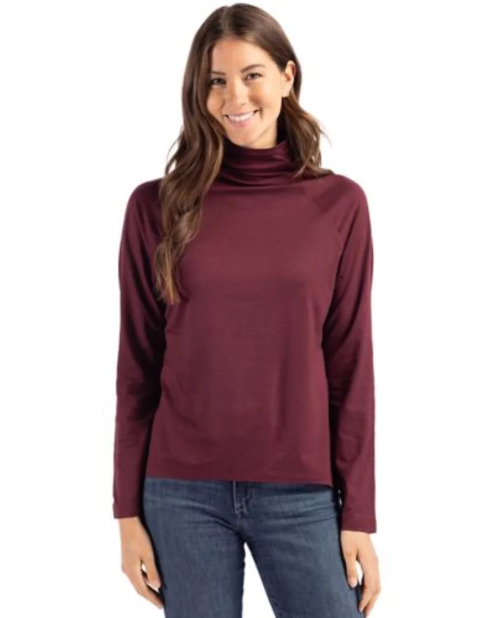 Cutter & Buck Coastline Epic Comfort Eco Recycled Col roulé pour femmes