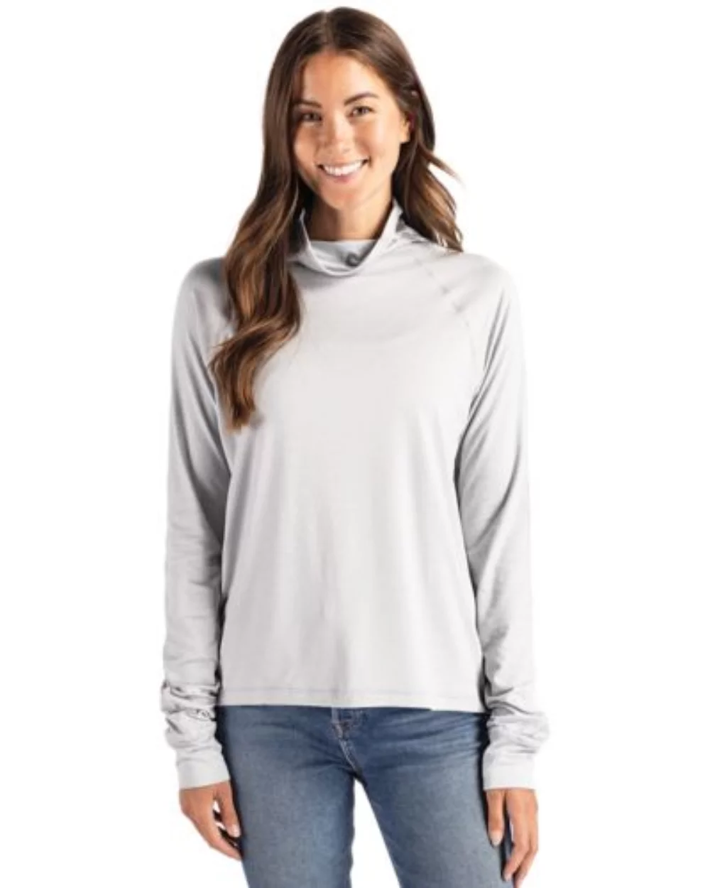 Cutter & Buck Coastline Epic Comfort Eco Recycled Womens Funnel Neck