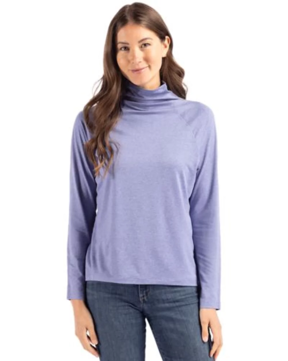 Cutter & Buck Coastline Epic Comfort Eco Recycled Womens Funnel Neck