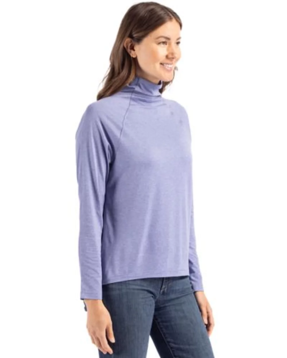 Cutter & Buck Coastline Epic Comfort Eco Recycled Womens Funnel Neck