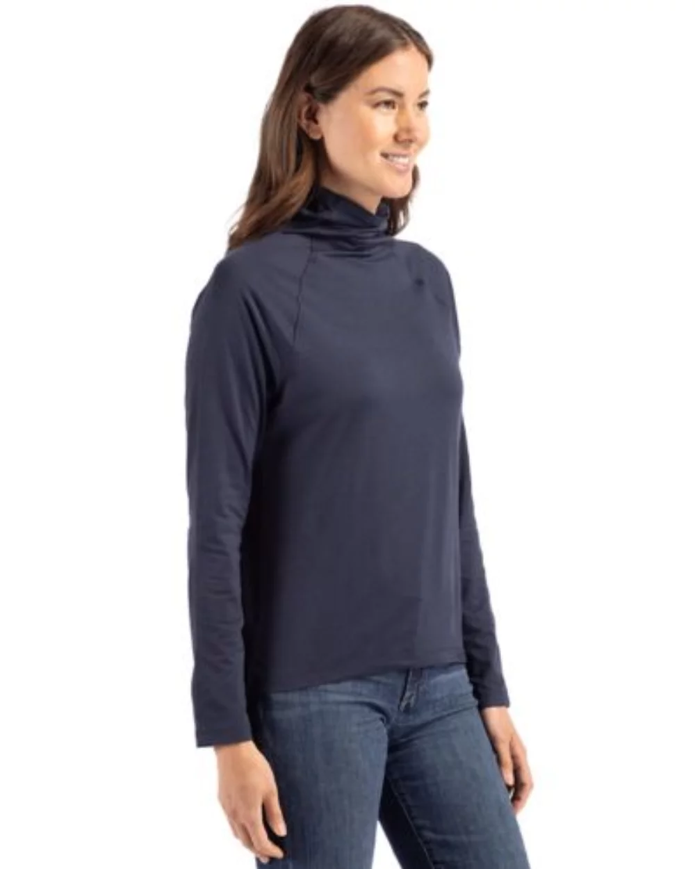 Cutter & Buck Coastline Epic Comfort Eco Recycled Womens Funnel Neck