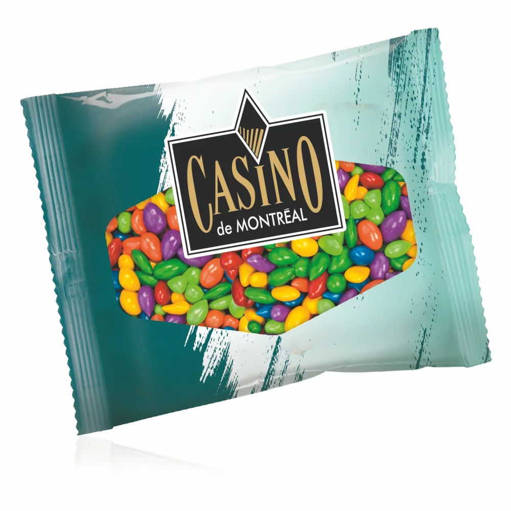 Sac DigiBag en couleur pleine de 2 oz avec des graines de tournesol au chocolat