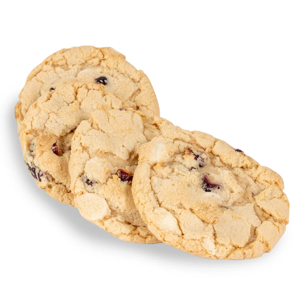 Cookie aux canneberges emballé individuellement pour un nouveau départ.