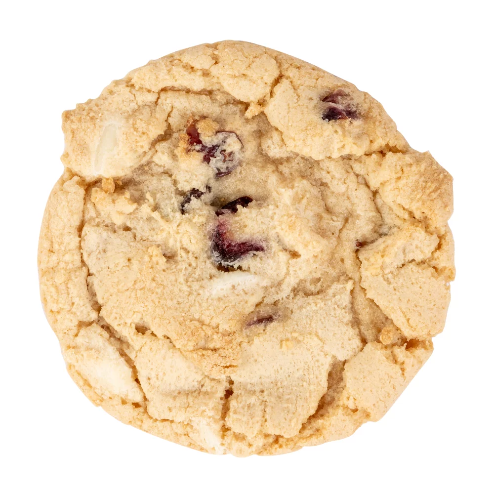 Cookie aux canneberges emballé individuellement pour un nouveau départ.