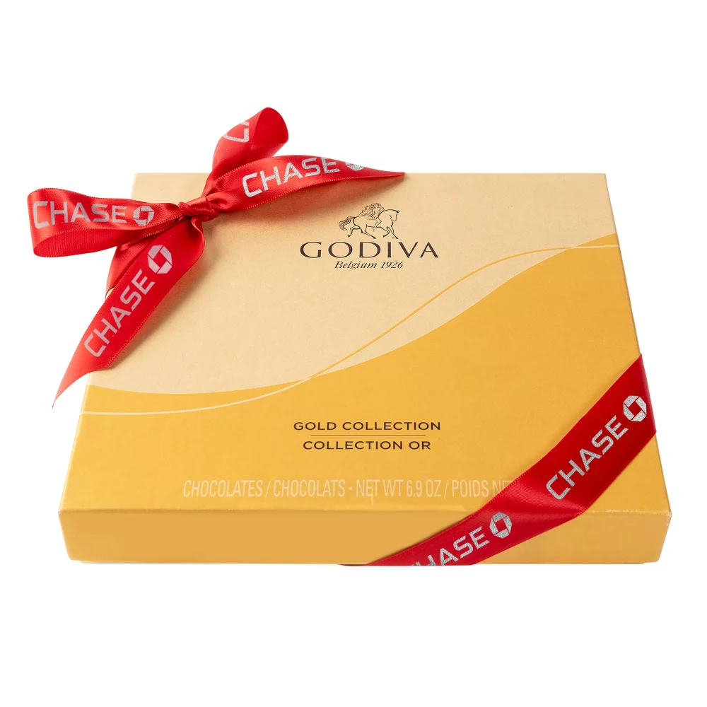 Boîte assortie Godiva Ballotin Gold de 19 pièces