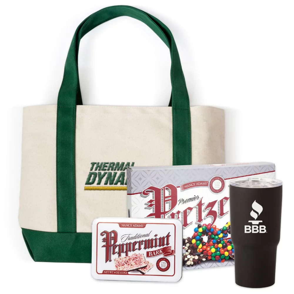 Embroidered Premium Canvas Boat Tote Bag Gift Set