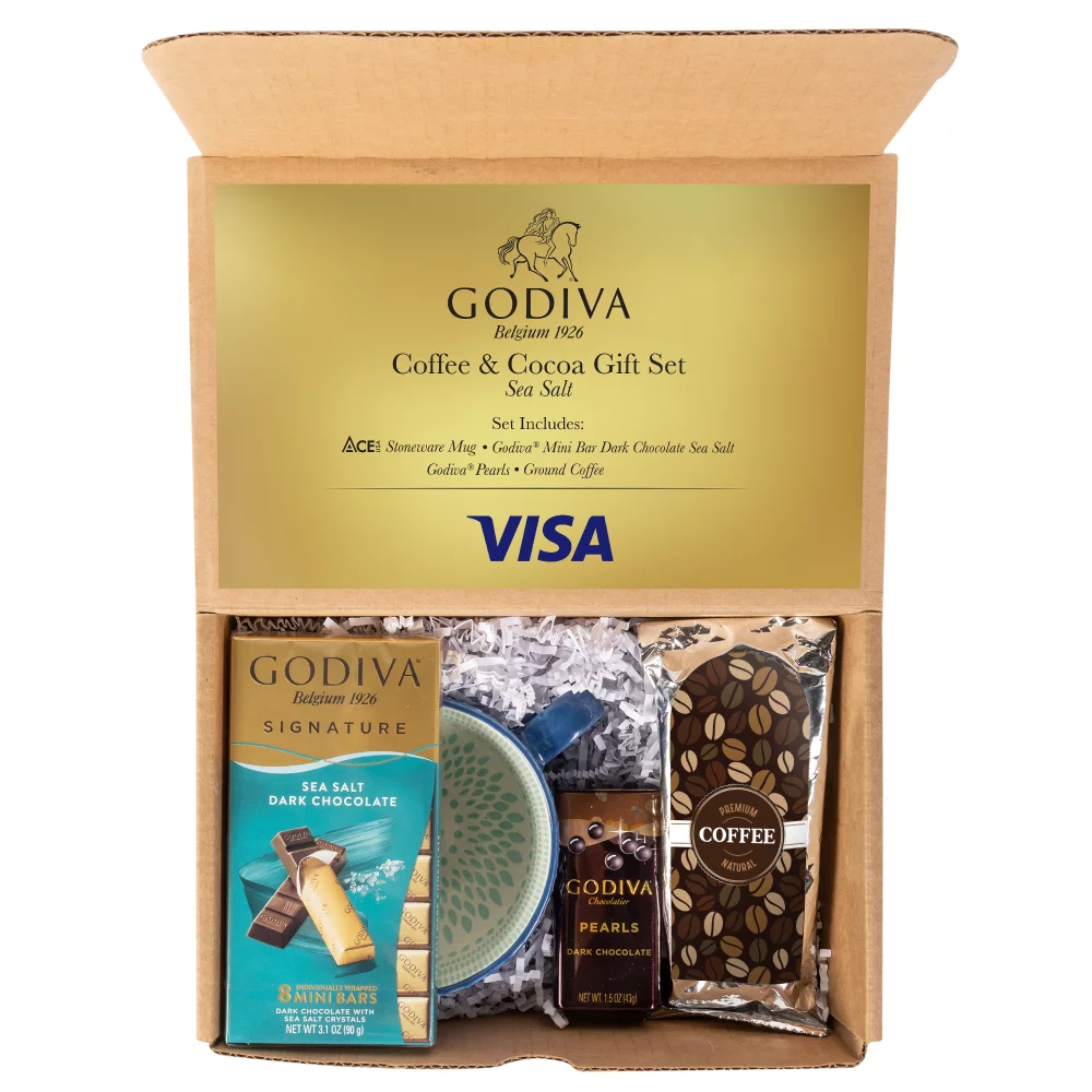 Ensemble cadeau Godiva Café et Cacao - Sel de mer