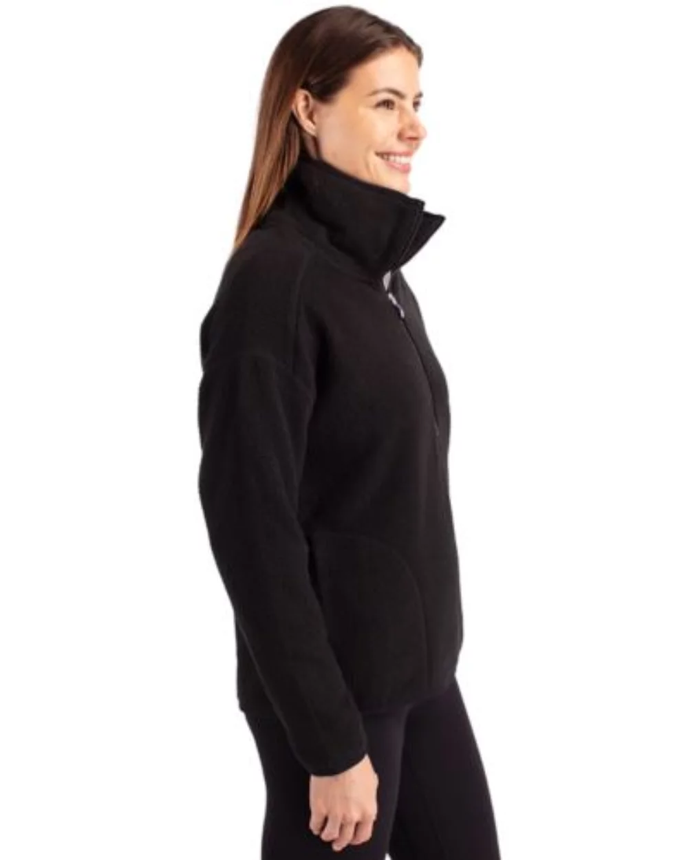 Cutter & Buck Cascade Eco Sherpa Womens Fleece Pullover Jacket