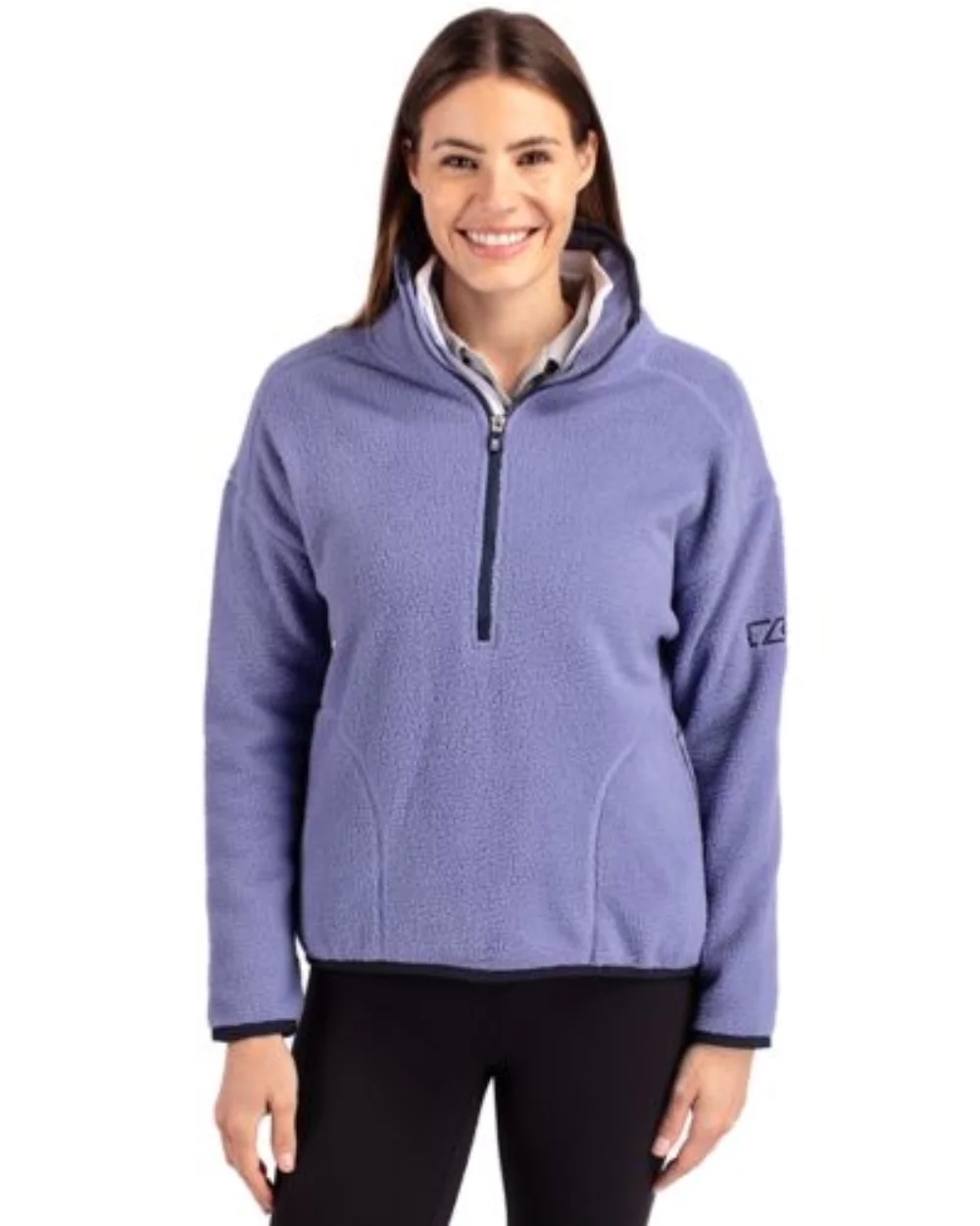 Cutter & Buck Cascade Eco Sherpa Womens Fleece Pullover Jacket