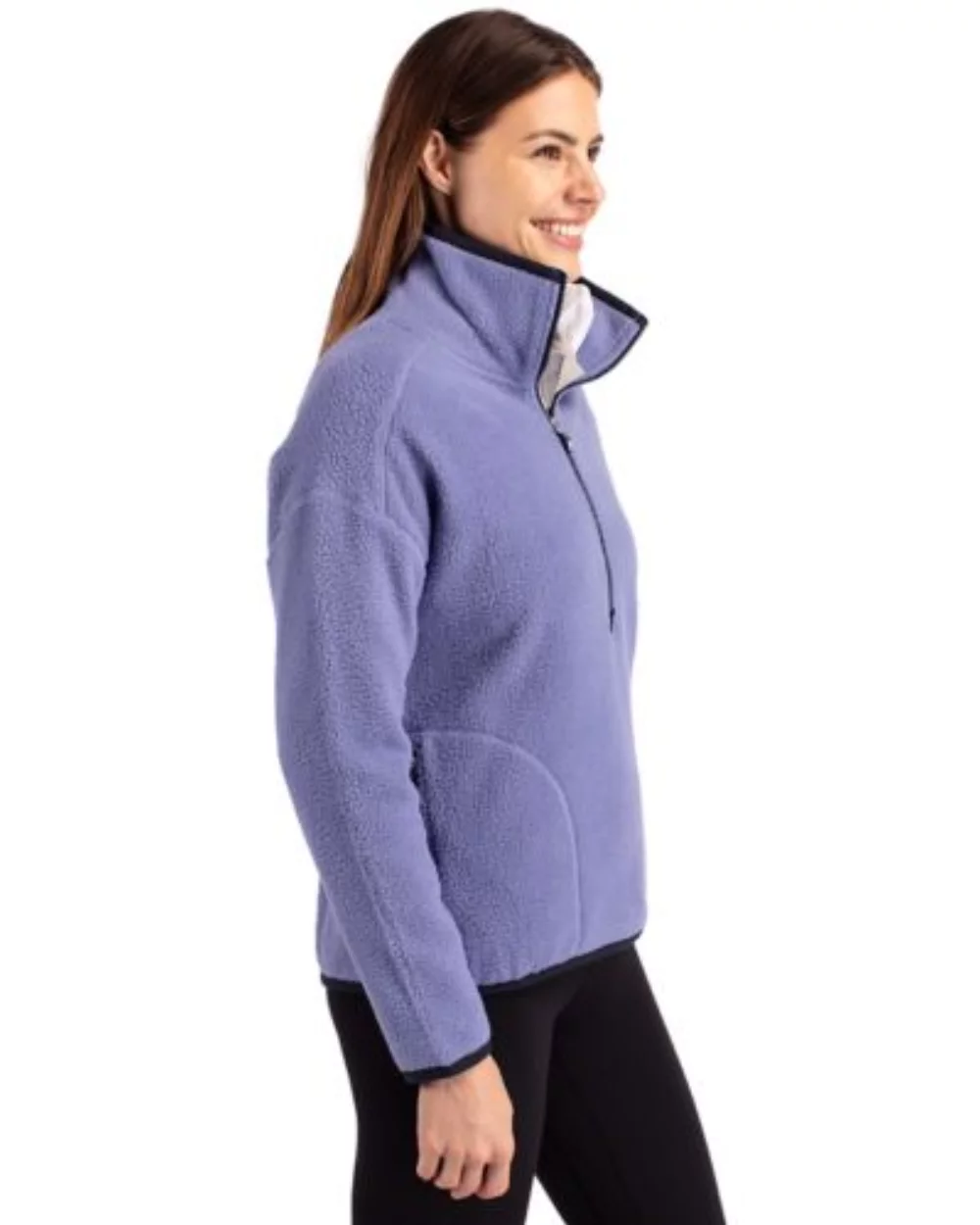 Cutter & Buck Cascade Eco Sherpa Womens Fleece Pullover Jacket