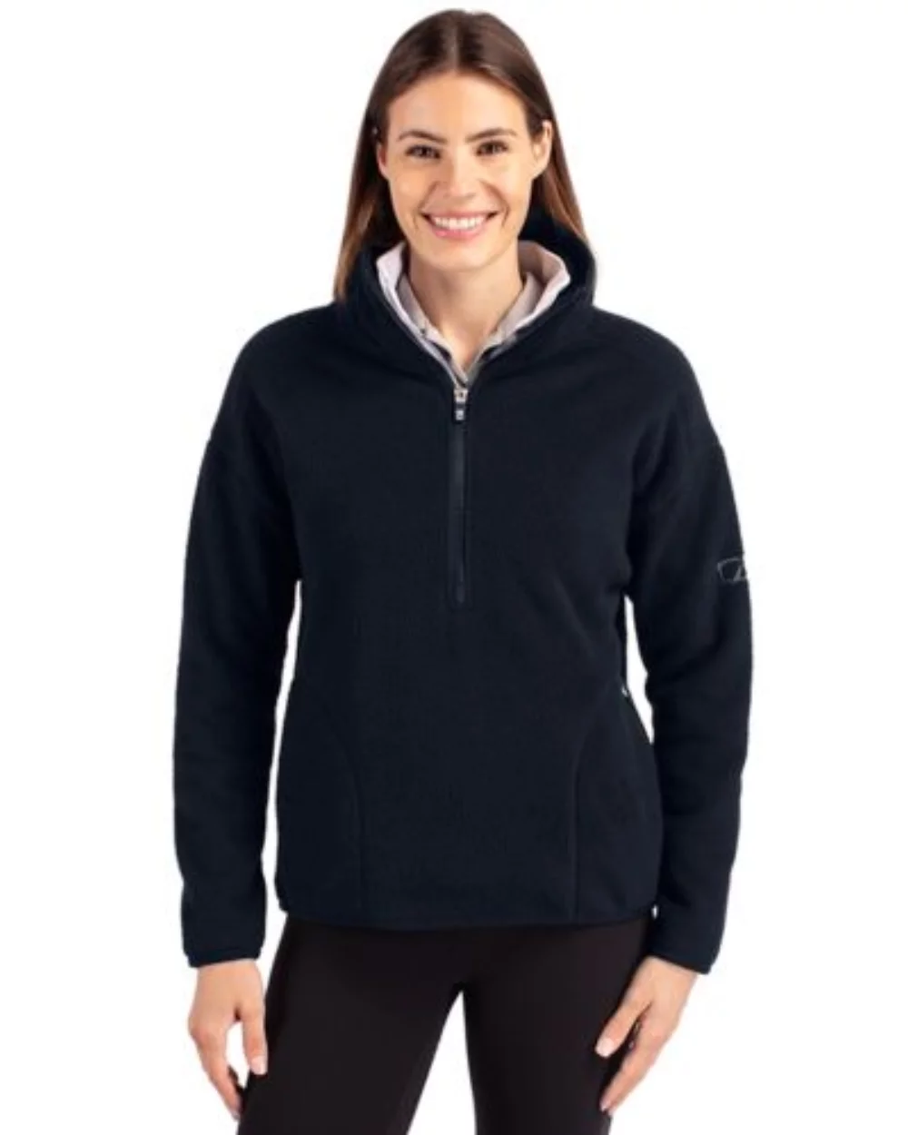 Cutter & Buck Cascade Eco Sherpa Womens Fleece Pullover Jacket