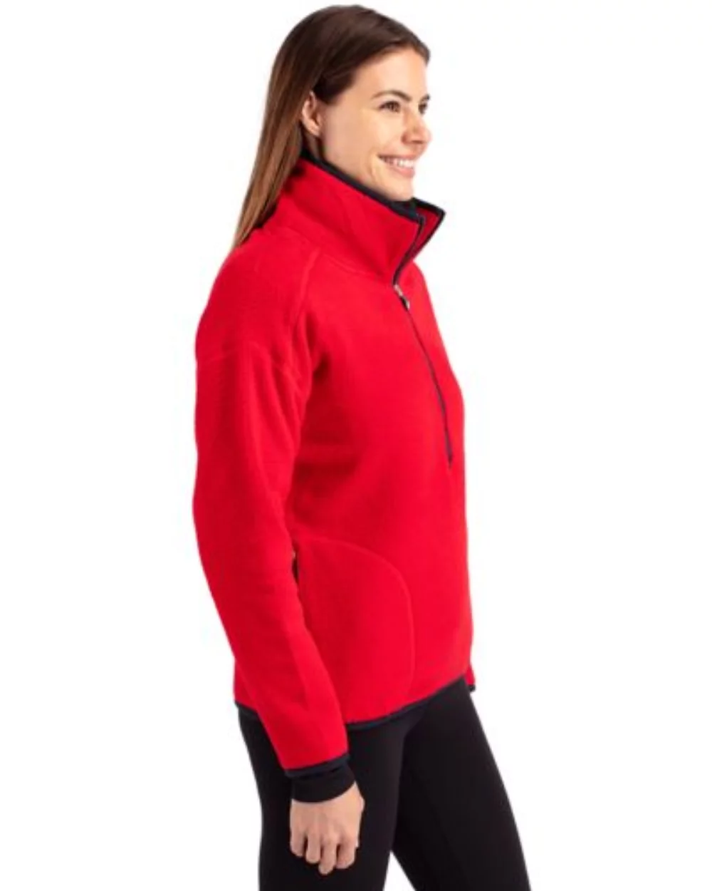 Cutter & Buck Cascade Eco Sherpa Womens Fleece Pullover Jacket